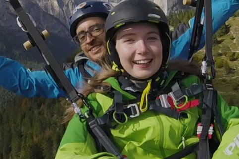 Kids tandem: the dream of flying in Trentino